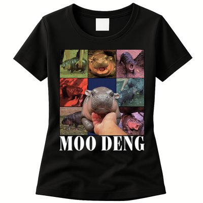Funny Moo Deng Baby Pygmy Hippo Cute Zoo For Family Womens T-Shirt