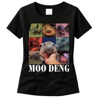 Funny Moo Deng Baby Pygmy Hippo Cute Zoo For Family Womens T-Shirt