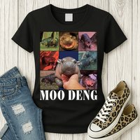 Funny Moo Deng Baby Pygmy Hippo Cute Zoo For Family Womens T-Shirt