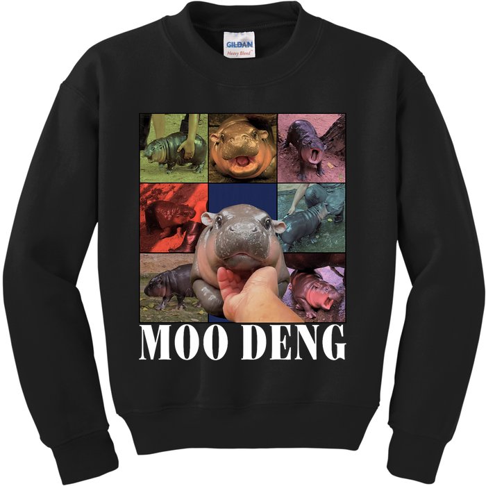 Funny Moo Deng Baby Pygmy Hippo Cute Zoo For Family Kids Sweatshirt