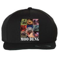 Funny Moo Deng Baby Pygmy Hippo Cute Zoo For Family Wool Snapback Cap