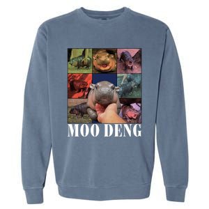 Funny Moo Deng Baby Pygmy Hippo Cute Zoo For Family Garment-Dyed Sweatshirt