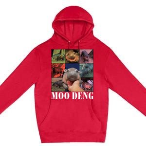 Funny Moo Deng Baby Pygmy Hippo Cute Zoo For Family Premium Pullover Hoodie