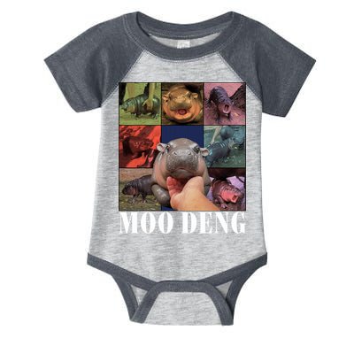 Funny Moo Deng Baby Pygmy Hippo Cute Zoo For Family Infant Baby Jersey Bodysuit
