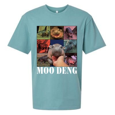 Funny Moo Deng Baby Pygmy Hippo Cute Zoo For Family Sueded Cloud Jersey T-Shirt
