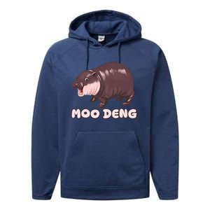 Funny Moo Deng Bouncy Pig The Cute Baby Performance Fleece Hoodie