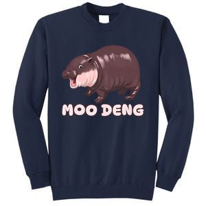 Funny Moo Deng Bouncy Pig The Cute Baby Tall Sweatshirt