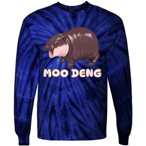 Funny Moo Deng Bouncy Pig The Cute Baby Tie-Dye Long Sleeve Shirt