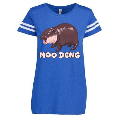 Funny Moo Deng Bouncy Pig The Cute Baby Enza Ladies Jersey Football T-Shirt