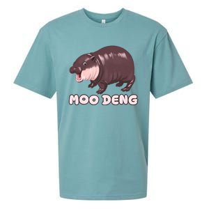 Funny Moo Deng Bouncy Pig The Cute Baby Sueded Cloud Jersey T-Shirt