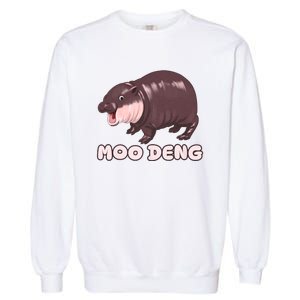 Funny Moo Deng Bouncy Pig The Cute Baby Garment-Dyed Sweatshirt