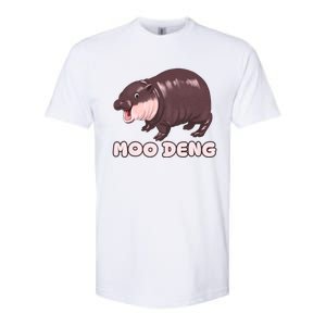 Funny Moo Deng Bouncy Pig The Cute Baby Softstyle CVC T-Shirt