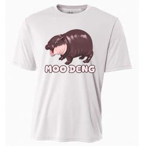 Funny Moo Deng Bouncy Pig The Cute Baby Cooling Performance Crew T-Shirt