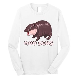 Funny Moo Deng Bouncy Pig The Cute Baby Long Sleeve Shirt