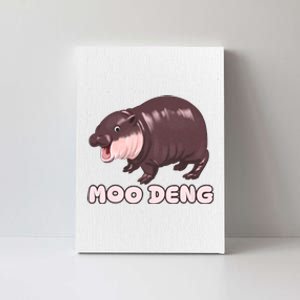 Funny Moo Deng Bouncy Pig The Cute Baby Canvas