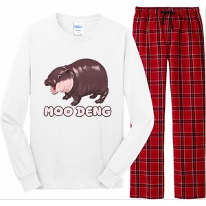 Funny Moo Deng Bouncy Pig The Cute Baby Long Sleeve Pajama Set