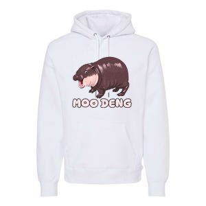 Funny Moo Deng Bouncy Pig The Cute Baby Premium Hoodie