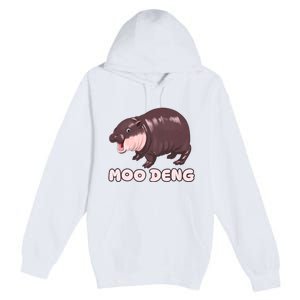 Funny Moo Deng Bouncy Pig The Cute Baby Premium Pullover Hoodie