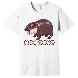 Funny Moo Deng Bouncy Pig The Cute Baby Premium T-Shirt