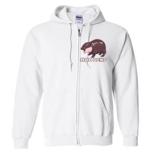 Funny Moo Deng Bouncy Pig The Cute Baby Full Zip Hoodie