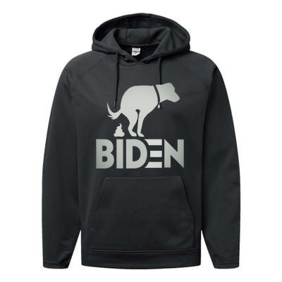 funny my dog hates joe biden i love my dog anti joe biden Performance Fleece Hoodie