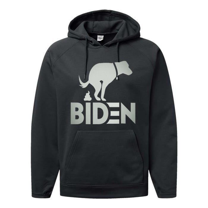 funny my dog hates joe biden i love my dog anti joe biden Performance Fleece Hoodie