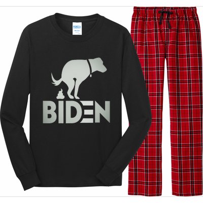 funny my dog hates joe biden i love my dog anti joe biden Long Sleeve Pajama Set