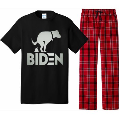 funny my dog hates joe biden i love my dog anti joe biden Pajama Set