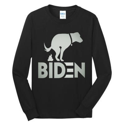 funny my dog hates joe biden i love my dog anti joe biden Tall Long Sleeve T-Shirt