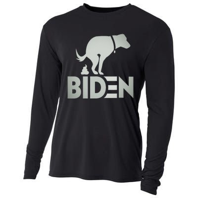 funny my dog hates joe biden i love my dog anti joe biden Cooling Performance Long Sleeve Crew