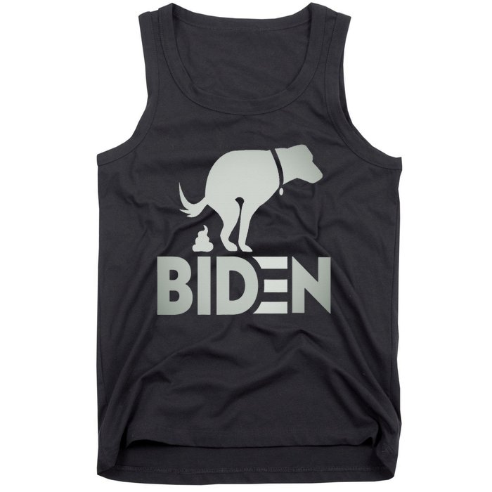 funny my dog hates joe biden i love my dog anti joe biden Tank Top