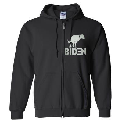 funny my dog hates joe biden i love my dog anti joe biden Full Zip Hoodie