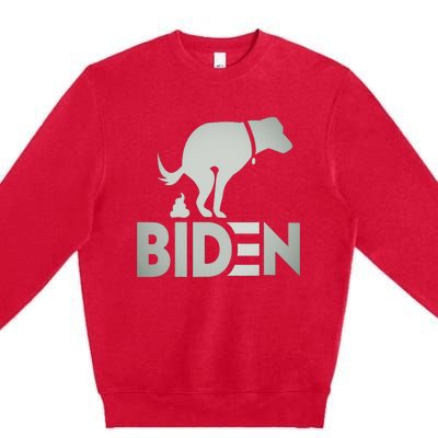 funny my dog hates joe biden i love my dog anti joe biden Premium Crewneck Sweatshirt