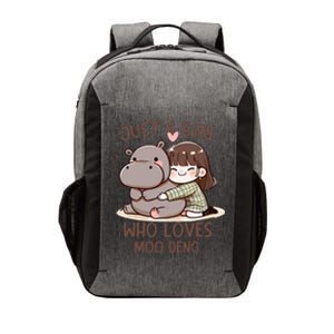 Funny Moo Deng Quote Just A Girl Who Loves Moo Deng Cool Vector Backpack