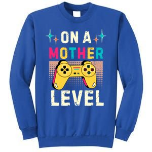 Funny Mothers Day Gamer Mom Gaming On A Mother Level Up Game Gift Sweatshirt