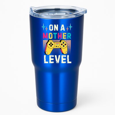 Funny Mothers Day Gamer Mom Gaming On A Mother Level Up Game Gift Tumbler