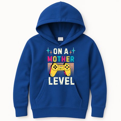 Funny Mothers Day Gamer Mom Gaming On A Mother Level Up Game Gift Kids Hoodie