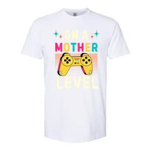 Funny Mothers Day Gamer Mom Gaming On A Mother Level Up Game Gift Softstyle CVC T-Shirt