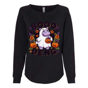 Funny Moo Deng Cute Baby Pygmy Hippo Pig Thai Halloween Womens California Wash Sweatshirt