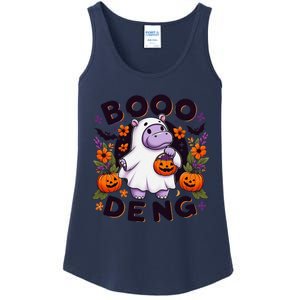 Funny Moo Deng Cute Baby Pygmy Hippo Pig Thai Halloween Ladies Essential Tank