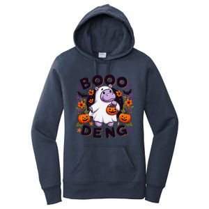 Funny Moo Deng Cute Baby Pygmy Hippo Pig Thai Halloween Women's Pullover Hoodie