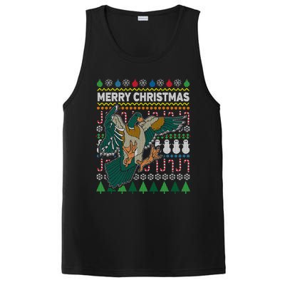 Flying Mallard Duck Merry Christmas Ugly Xmas Design Gift PosiCharge Competitor Tank