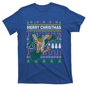 Flying Mallard Duck Merry Christmas Ugly Xmas Design Gift T-Shirt