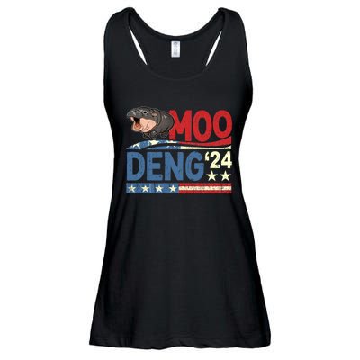 Funny Moo Deng Bouncy Pig The Cute Baby Ladies Essential Flowy Tank