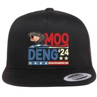 Funny Moo Deng Bouncy Pig The Cute Baby Flat Bill Trucker Hat