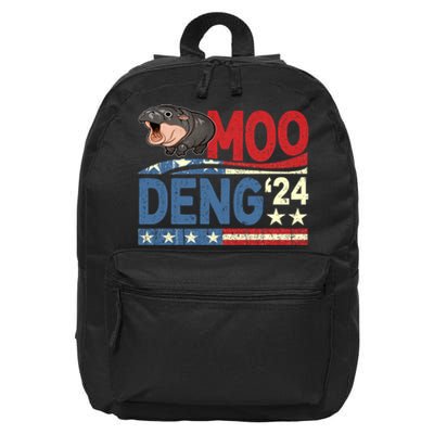 Funny Moo Deng Bouncy Pig The Cute Baby 16 in Basic Backpack