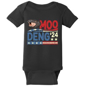 Funny Moo Deng Bouncy Pig The Cute Baby Baby Bodysuit