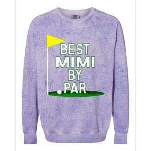 Funny Mother's Day Best Mimi By Par Golf Gift Colorblast Crewneck Sweatshirt