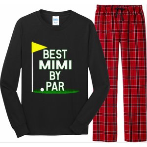 Funny Mother's Day Best Mimi By Par Golf Gift Long Sleeve Pajama Set