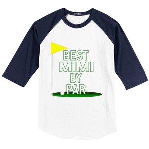 Funny Mother's Day Best Mimi By Par Golf Gift Baseball Sleeve Shirt